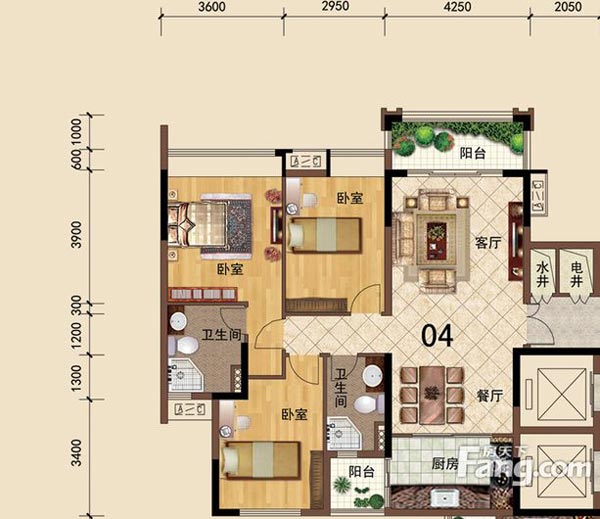 金艾陶家裝：佛山大瀝碧桂園華府106㎡簡(jiǎn)約現(xiàn)代裝修效果鑒賞