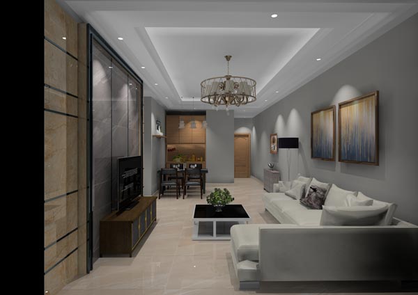 金艾陶家裝：佛山燈湖華府90㎡現(xiàn)代簡約裝修效果鑒賞