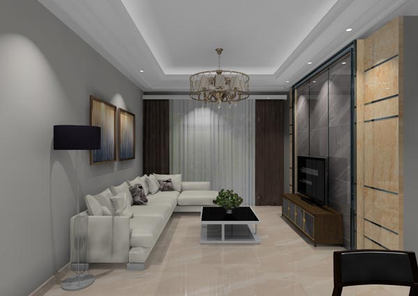 金艾陶家裝：佛山燈湖華府90㎡現(xiàn)代簡約裝修效果鑒賞