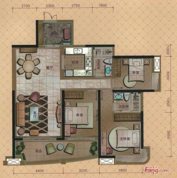 金艾陶家裝：佛山桂丹頤景園127㎡簡(jiǎn)約現(xiàn)代裝修效果鑒賞