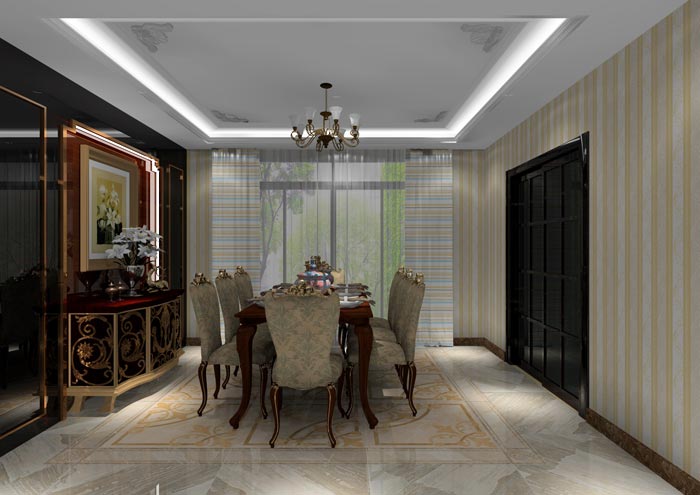 金艾陶家裝：佛山水悅龍灣141㎡簡(jiǎn)歐裝修效果鑒賞