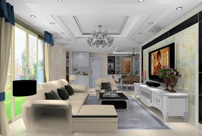 金艾陶家裝：井岡山和諧家園安置小區(qū)130㎡簡歐風格裝修鑒賞