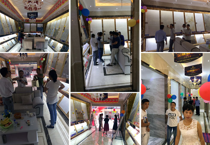 陶瓷一線品牌金艾陶瓷磚都昌店周年慶簽單不斷，捷報(bào)來(lái)襲